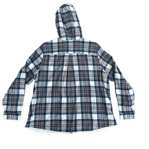 L.L.Bean Flannel Hoodie Men Outdoor Jacket Sweatshirt Pockets Zip Ip Extra Large - Picture 8 of 12